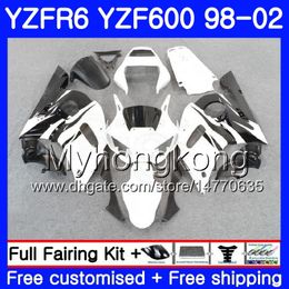 Body For YAMAHA Black flames Hot YZF R6 98 YZF600 YZFR6 98 99 00 01 02 230HM.12 YZF 600 YZF-R600 YZF-R6 1998 1999 2000 2001 2002 Fairings