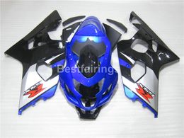 Hot sale fairing kit for SUZUKI GSXR600 GSXR750 2004 2005 blue silver black GSXR 600 750 K4 K5 fairings CV34