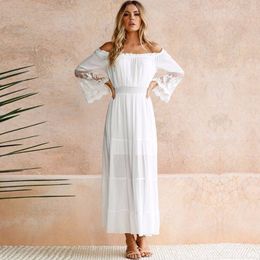 Coton Sans Longue En BretellesVente Promotion Robe shCrtQdx