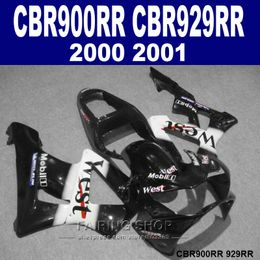cbr929rr UK - Black white ABS Fairings set for Honda CBR900RR CBR929 2000 2001 fairing kit CBR929RR00 01 VS23
