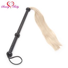 PU Leather Fetish Bondage Sex Whip Flogger BDSM Sex Toys For Couples Spanking Paddle Sexy Policy Knout Adult Games GNL001 Y18100803