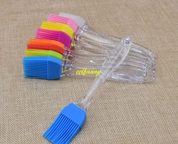 200pcs/lot FAST SHIPPING Crystal handle 17cm Longth Silicone BBQ Oil Brush Cleaning Brushes Mini Oil bbq brush tools Random color