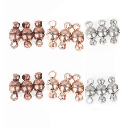 100PCS 5*11MM Rose Gold Black Vintage Magnetic Clasp fit Bracelet Connectors Components Magnet buckle Jewellery Making Findings Accessories