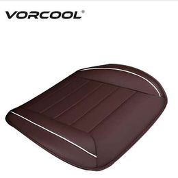 VORCOOL 1Pcs Universal Leather Car Seat Cushion Pad Full Coverage Front Auto Seat Cover Mat for Protection