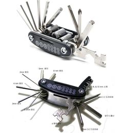 15 in 1 Multifunctional Portable Bicycle Multi Repairing Tool Kit screwdriver Hexagon Wrench combination repair Bike tool kits