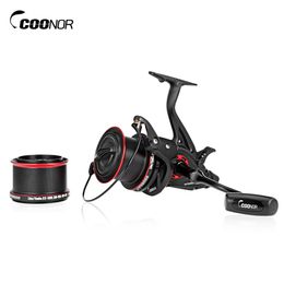 COONOR NFR9000 + 8000 12 + 1BB 4.6:1 Full Metal Spinning Fishing Reel with Double Spool Folding Handle for Fishing Y18100706