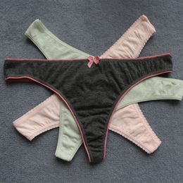 Voplidia 2018 New Cotton G String T-back Underwear Women Sexy Panties Female Seamless Solid Everyday Lingerie Women Thong PM304 S923