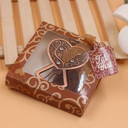 Heart shaped beer bottle opener in gift box wedding souvenirs vintage party Favour gift wedding Favours