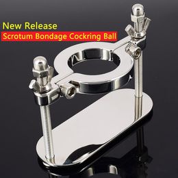 High Quality Cockrings Of Stainless Steel Ball Smasher Stretcher 35 Mm Scrotum Crusher Bondage Cbt Fetish