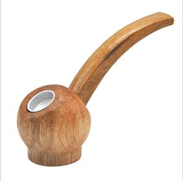 Sandalwood straight curved bowls, big mouthpiece, cigarette holder, pipe, pure wood pipe.