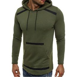 2019 Mens Solid Colour Stitching Sweatshirts Hooded Sweatshirts Male Clothing Fashion Military Hoody For Men Hooie Size XXXL