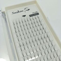 Seashine free shipping 5D short stem pre fanned korean eye lashes C D L curl eyelash extensions manufacturer
