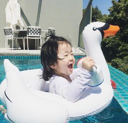 INS Inflatable flamingo Floats baby Unicorn swan Swimming seat Ring floating Baby Life Buoy swim Ring Outdoor water Play tubes