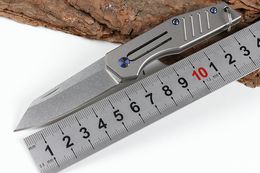New Mini Small Keychain Folding Knife D2 Titanium Finish Blade TC4 Titanium Handle EDC Pocket Folding Knives