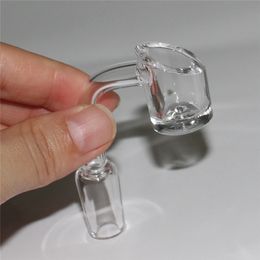 4mm thick quartz banger nail bong accessories 18mm 14mm 10mm female male joint 90 Degrees domeless 100% real quartz bangers nails