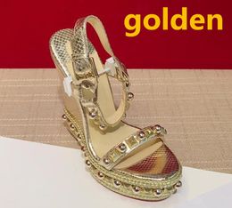 Nueva Moda Mujer Tacones Dorados Oferta Online | DHgate.com