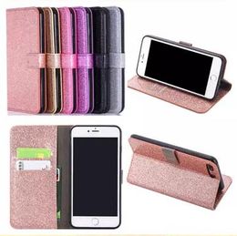 Shiny Bling Magnetic Wallet Flip Leather Case for iphone Xs Max XR 8 7 6S Plus Samsung S8 S9 S10E J7 J8 A8