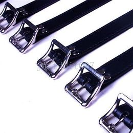 7Pcs Set Bondage Lockable Leather Belt Slave Full Body Harness Strap Restraint Cuffs #R56