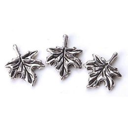 200Pcs alloy Antique Silver Gold Leaf Charms Pendant For necklace Jewelry Making findings 15x13mm