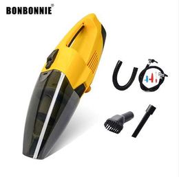 BONBONNIE 12V Portable Car Vacuum Cleaner Inflation Dual Use Super Suction 5M 120W Vaccum Cleaner Cigarette lighter