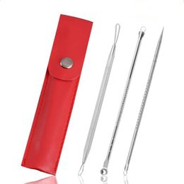 3Pcs/Set Acne Blackhead Removal Needles Stainless Pimple Spot Extractor Cleanser Beauty Face Clean Care Tools F1683