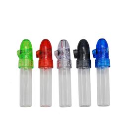 Newest Colourful Snuff Glass Bottle Smoking Pipe Multiple Uses Store Box Storage Portable High Quality Plastic Easy Clean Hot Sale DHL