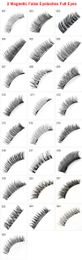 New Arrival handmade magnetic lashes 2 magnets full eyelashes natural long dual magnetic fake lashes drop shipping ML002F