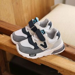 New Spring Autumn Children Shoes Pink+Gray Breathable Comfortable Kids Sneakers Boys Girls Toddler Shoes Baby Size21-25