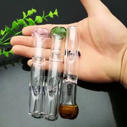 Flat mouth Philtre glass suction nozzle Glass Bbong Wwater Pipe Titanium nail grinder, Glass Bubblers For Smoking Pipe Mix Colours