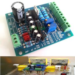 Freeshipping Dual Stereo VU Metre Driver Board Amplifier DB Audio Level AC 12V Input Backlit