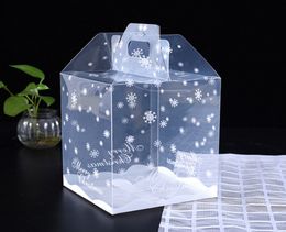 50pcs classic transparent pastry gingerbread house box chocolate wedding gift box