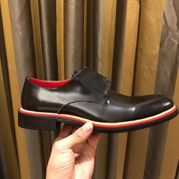 Tops New Business Mens Casual Oxfords Shoe Waxy Cow Leather Shoes Black Orignal Box!!! Size 38-45