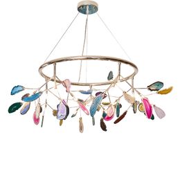 Nordic creative Stair Agate Stone Chandelier LED Chandelier Nordic creative Stair Agate Stone Chandelier LED Chandelier