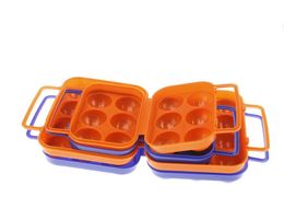 Egg Container for Camping and Travel Eggs Dispenser Holder Portable Plastic Stackable Egg Holder Case For Camping Pinic