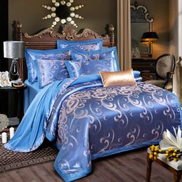 Colorful Luxury New Design Satin Bedding Sets Embroidery Cotton Bedding Set Queen King Size Bed Sheet Duvet Cover Pillow Cases 13 colors