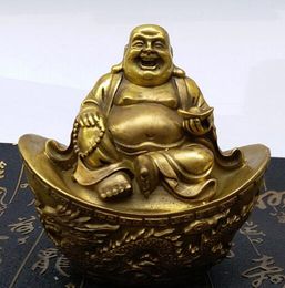 The store sells metal crafts copper ingot sit Maitreya Tatu Zhaocai Cai feng shui ornaments Chang Xiao fo