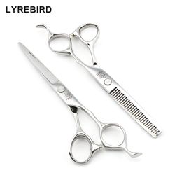 Professional Hair Scissors 6 INCH 9cr13 Barber Hair Shears Thinning Scissors Bearing screw Lyrebird HIGH CLASS 5SETS/LOT NEW