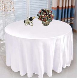 5pcs Round Tablecloth Modern Table Covers Elegant Wedding Table Cloth Table Decoration Accessories White Black 120x120inch