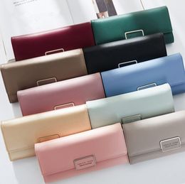 The Fashion Lady's Elegant Clutch Long Wallet PU Leather Purse for Women