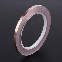 6mm 20m Single Side Conductive Copper Foil Tape Strip Adhesive EMI Shielding Heat Resist Tape for Electronic Components Barrier