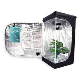 HOT 24 24 48 pouces / 61 61 122 cm Grow Tent avec Fenêtre Noir Fournitures de jardinage intérieur de jardins de culture fournit des tentes de croissance de plantes
