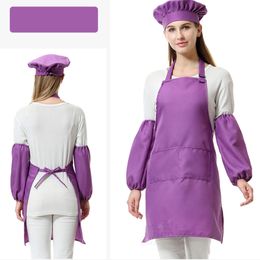 12 Colors Unisex polyester Hanging neck adult Kitchen Waists adult Aprons for Painting Cooking Baking DHL