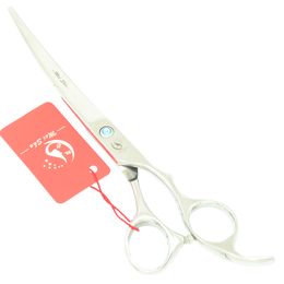 7.0Inch Meisha Professional Curved Grooming Scissors for Trimming Dogs Salon Clipper Japan 440c Pet Hairdressing Shears Styling Tool HB0087