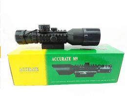 flashlight laser mount Canada - 3 in 1 Compact Combo Riflescope M9D Tactical Red Green Illuminated Rifle Gun Scope w  Side Mounted Laser Sight and Flashlight