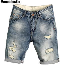 Men's Jeans 2022 Summer Jogger Ripped Denim Shorts Hole Streetwear Male Thin Fashion Brand SA169