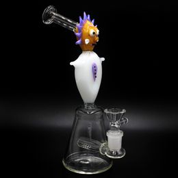 8 inch Cartoon style Glass Hookah Oil Dab Rig with Bowl 14mm joint size