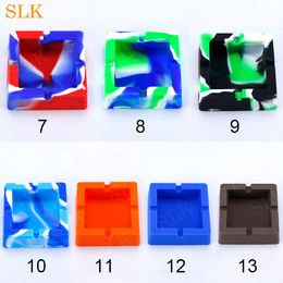 Colourful Friendly Heat-resistant Silicone Ashtray for Home novelty crafts pocket ashtrays for cigarettes cool gadgets ash tray Cigarette 710
