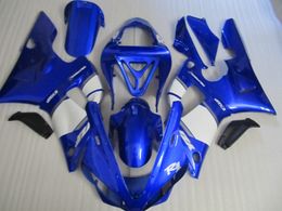 High quality fairing kit for Yamaha YZF R1 2000 2001 blue white fairings set YZFR1 00 01 QE57