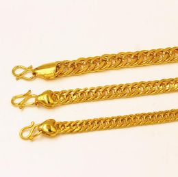 European currency Gold ornaments Gold bracelet 6mm 8mm 10mm Classic Link Chain men women Fashion simple Vietnamese gold dust Bracelet