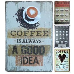 Coffee Is Always A Good Idea Tin Sign 8"x12" Metal Sign Bar/Pub/Cafe Wall Decor Metal Plaque Vintage Home Decor Metal Painting